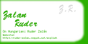 zalan ruder business card